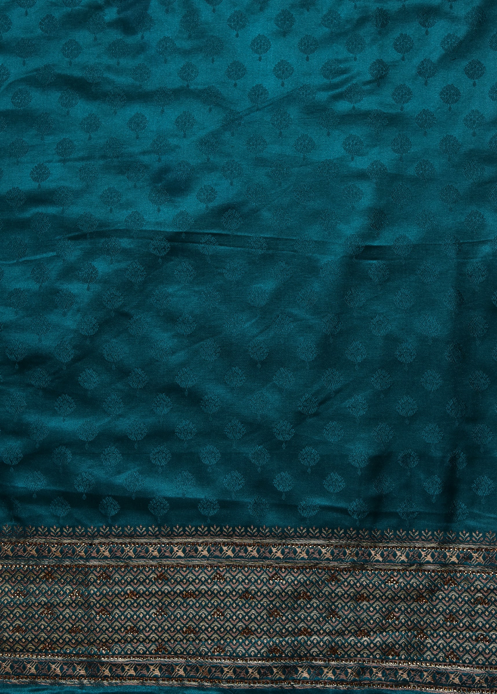 Blue Moroccan Silk Banarasi Saree
