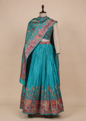 Blue Soft Silk Lehenga