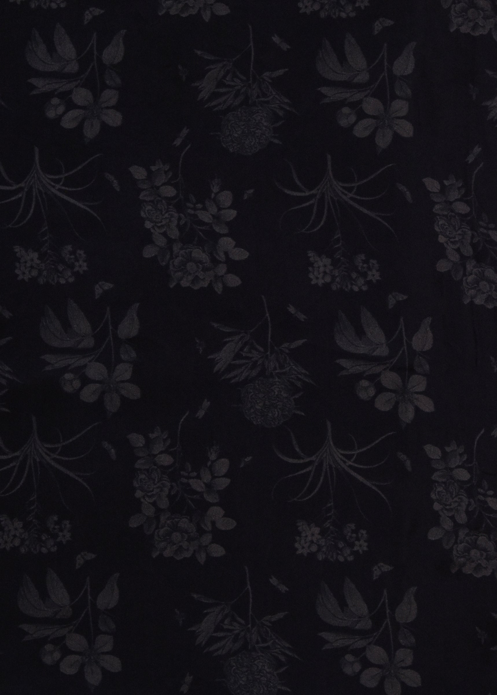 Black Satin Printed Saree