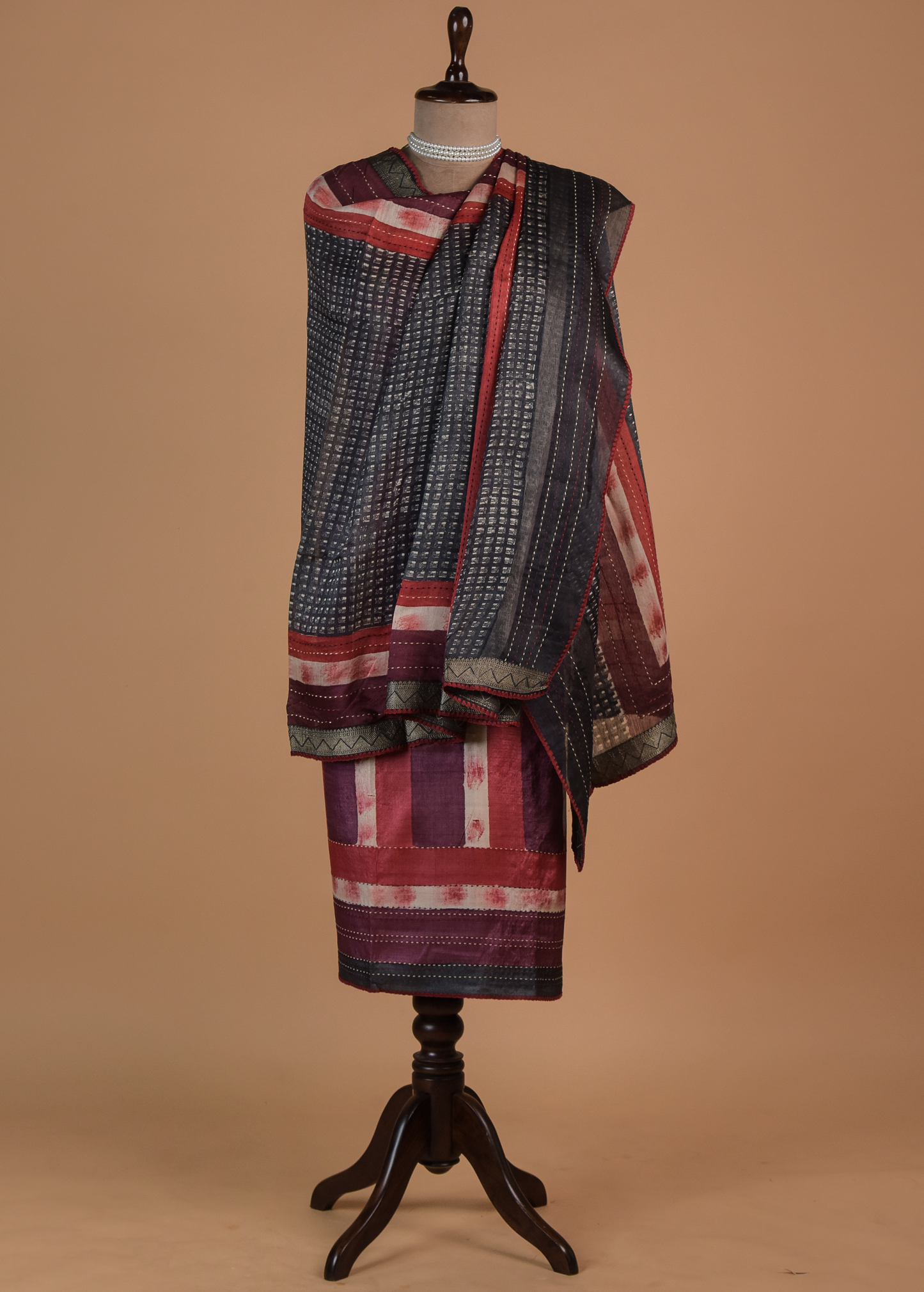 Multicoloured Tussar Dress Material