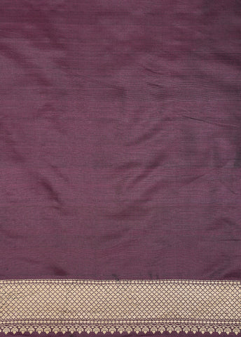 Purple Silk Banarasi Saree