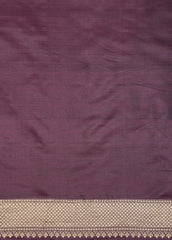 Purple Silk Banarasi Saree