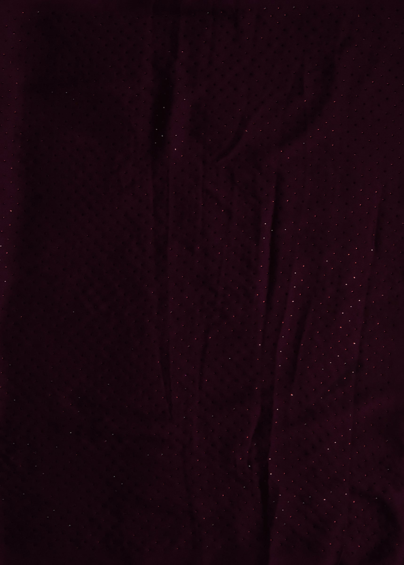 Wine Satin Embroidered Saree