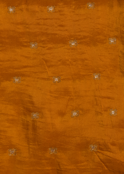 Yellow Crepe Bandhani Saree