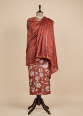 Red Chanderi Dress Material