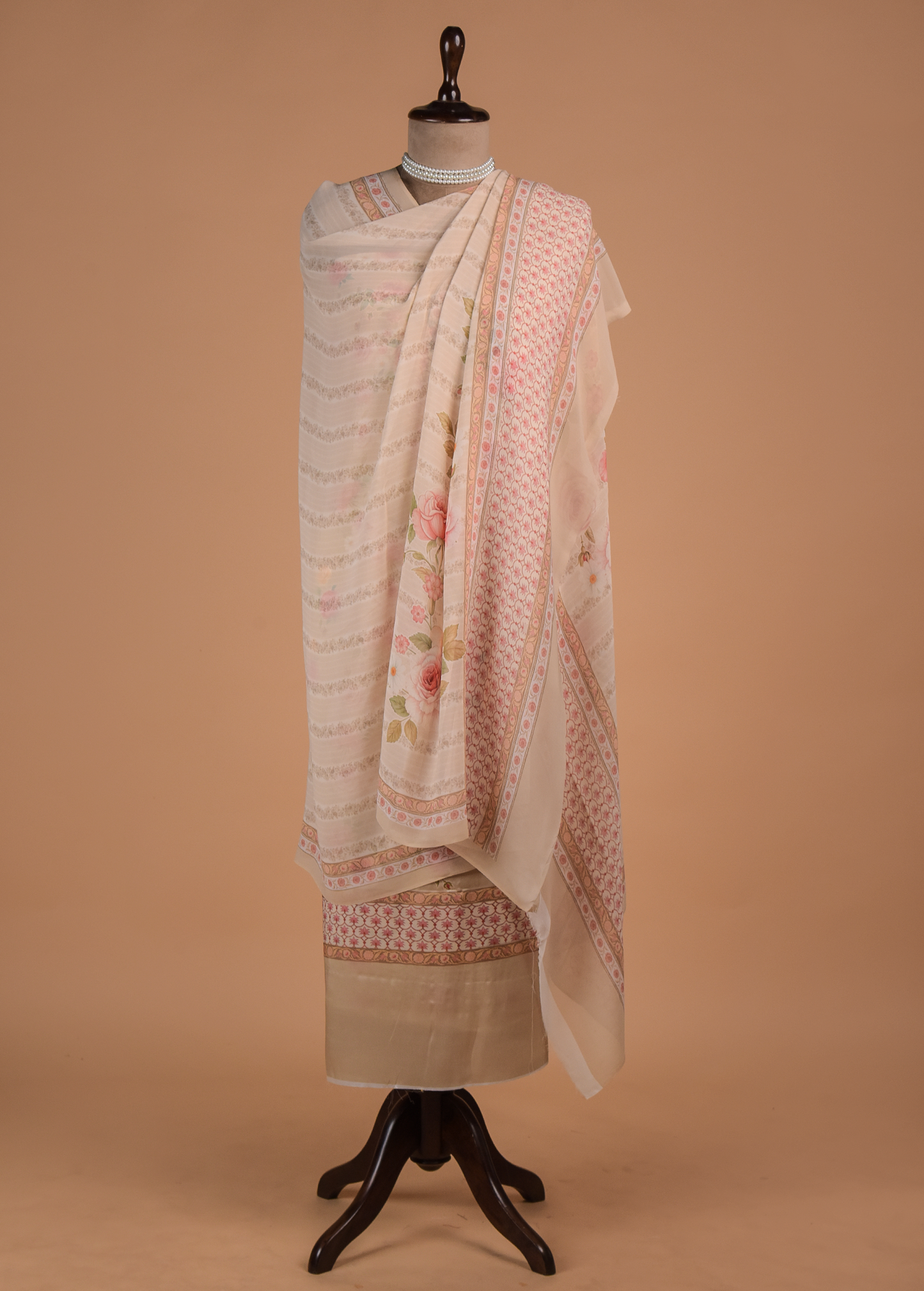 Multicoloured Satin Dress Material