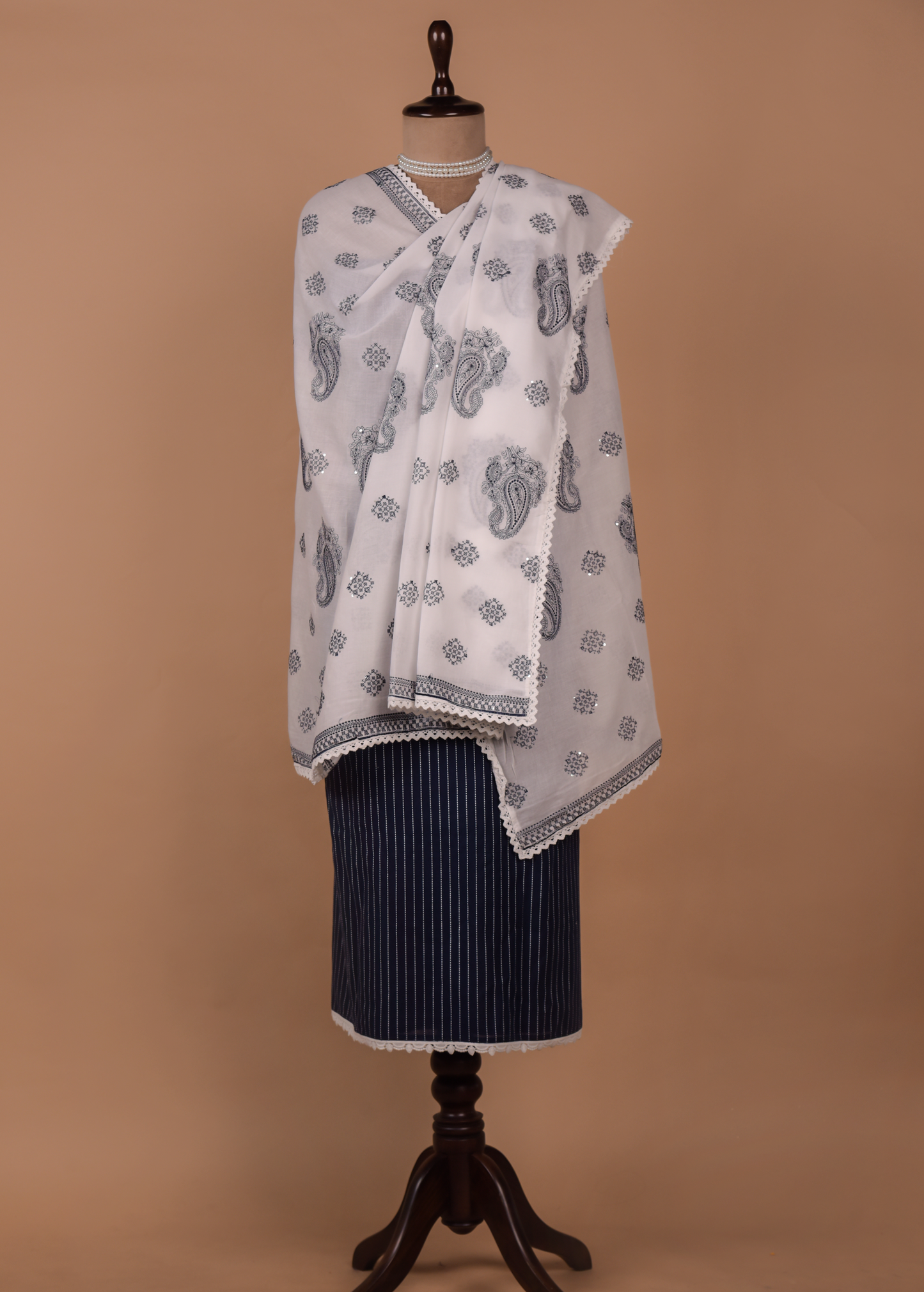 Blue Cotton Dress Material