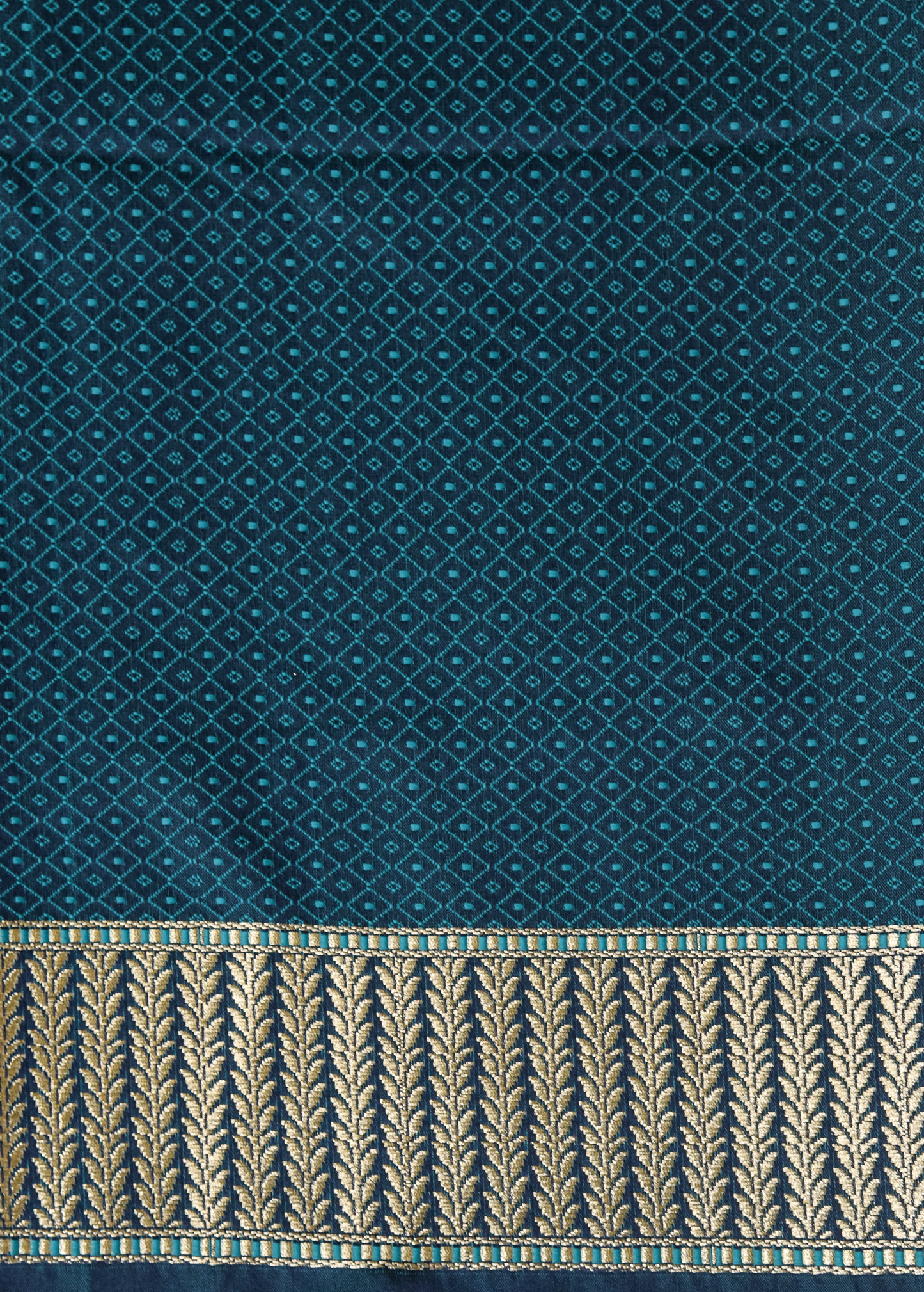 Blue Moroccan Silk Embroidered Saree