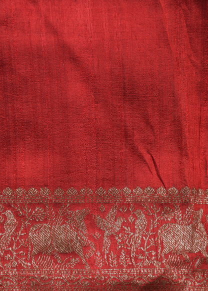 Green Tussar Silk Banarasi Saree