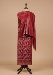 Red Pashmina Dress Material