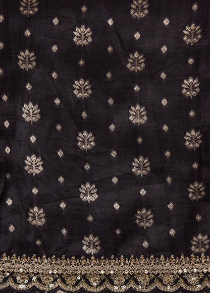 Black Georgette Banarasi Saree