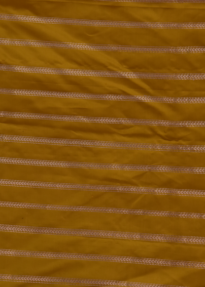 Yellow Mushroo Silk Banarasi Saree