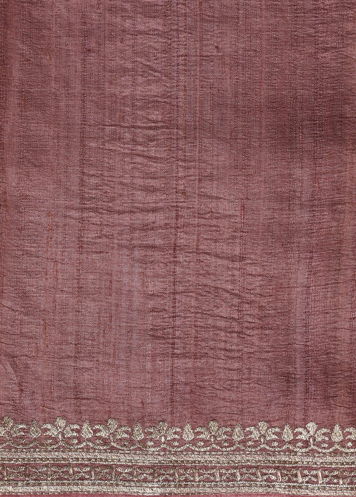 Peach Organza Embroidered Saree