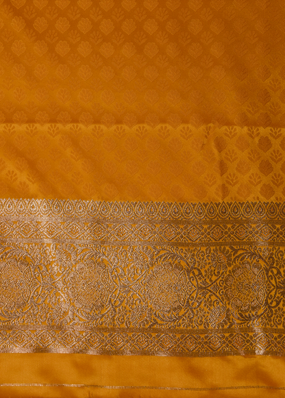Yellow Art Silk Banarasi Saree