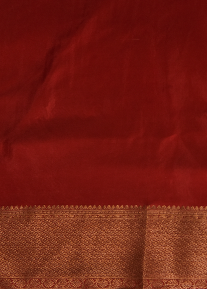 Cream Crepe Banarasi Saree