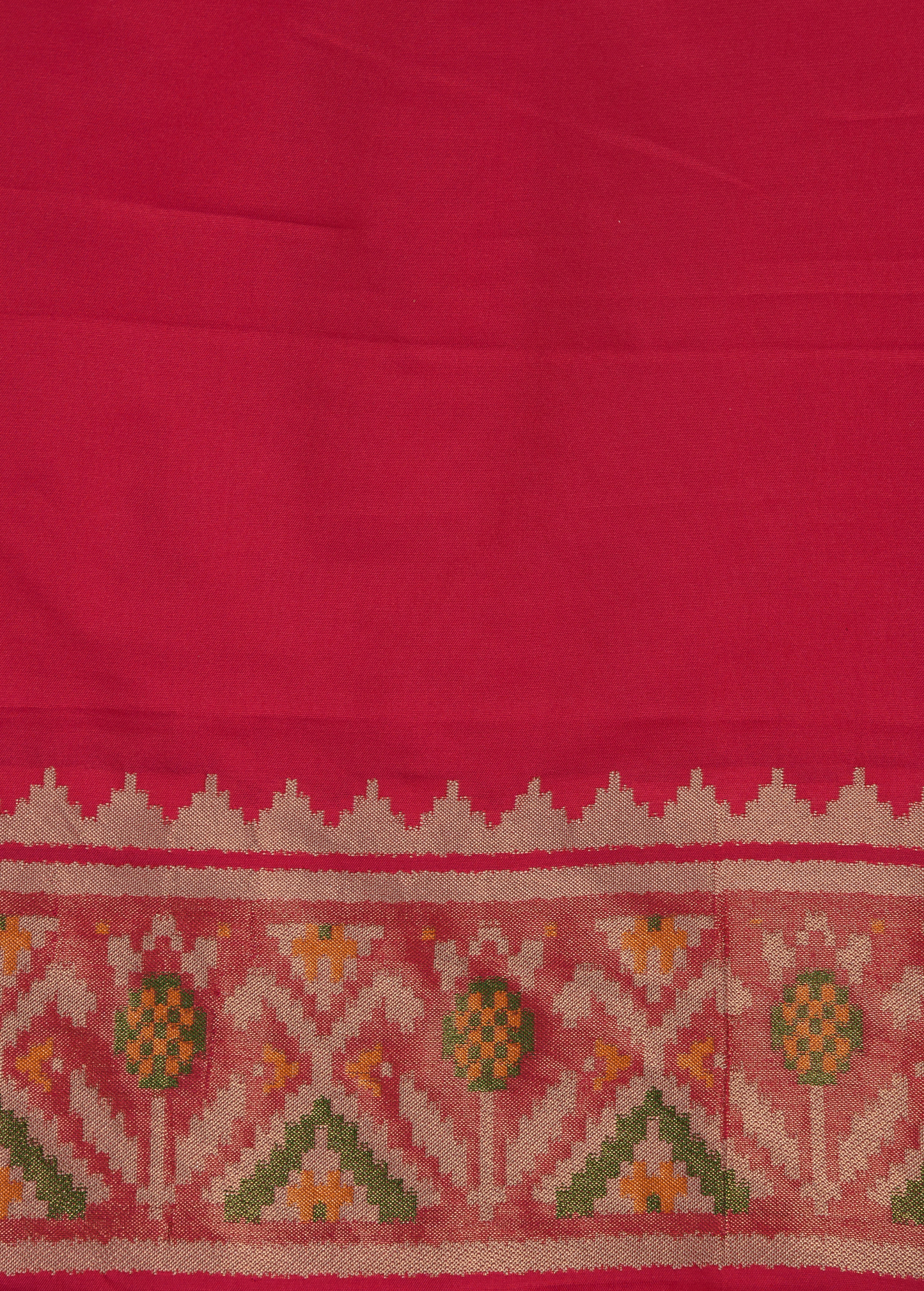 Green Art Silk Patola Saree