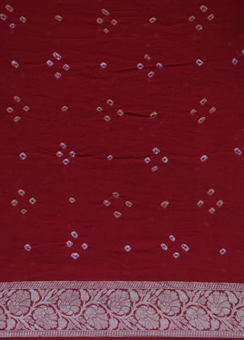 Red Georgette Bandhani Saree