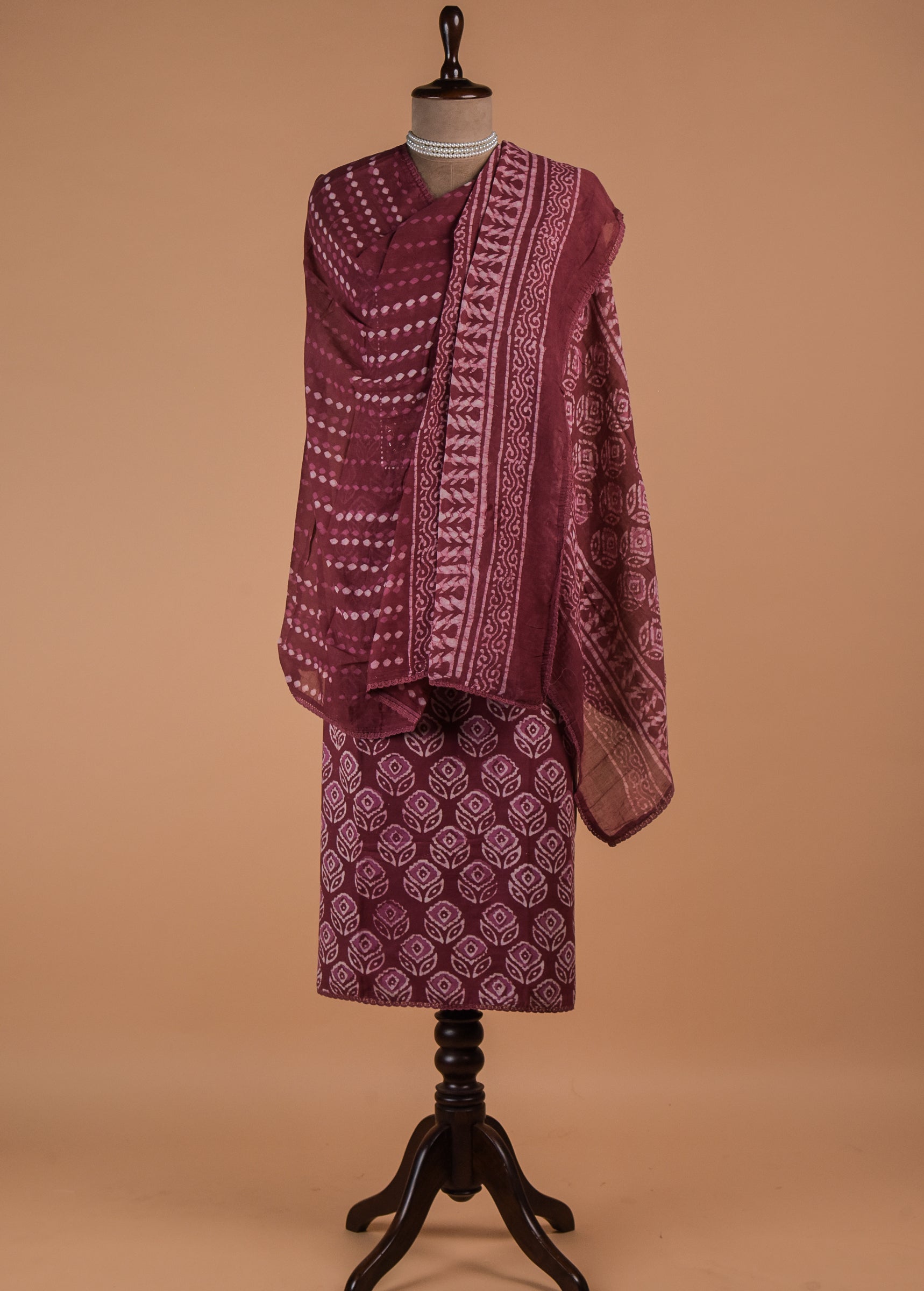 Pink Cotton Dress Material