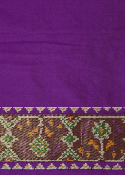Purple Art Silk Patola Saree