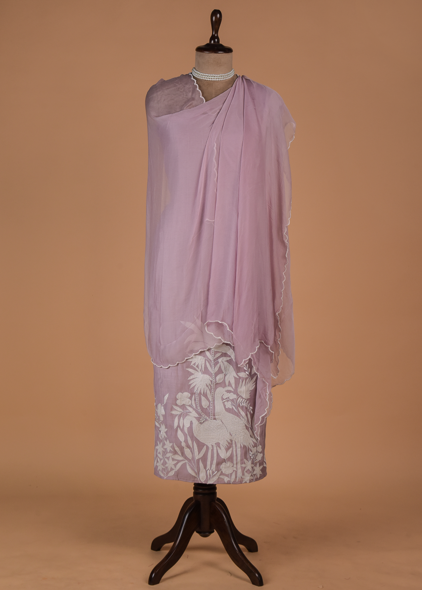 Purple Cotton Dress Material