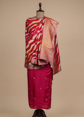 Pink Upada Silk Dress Material