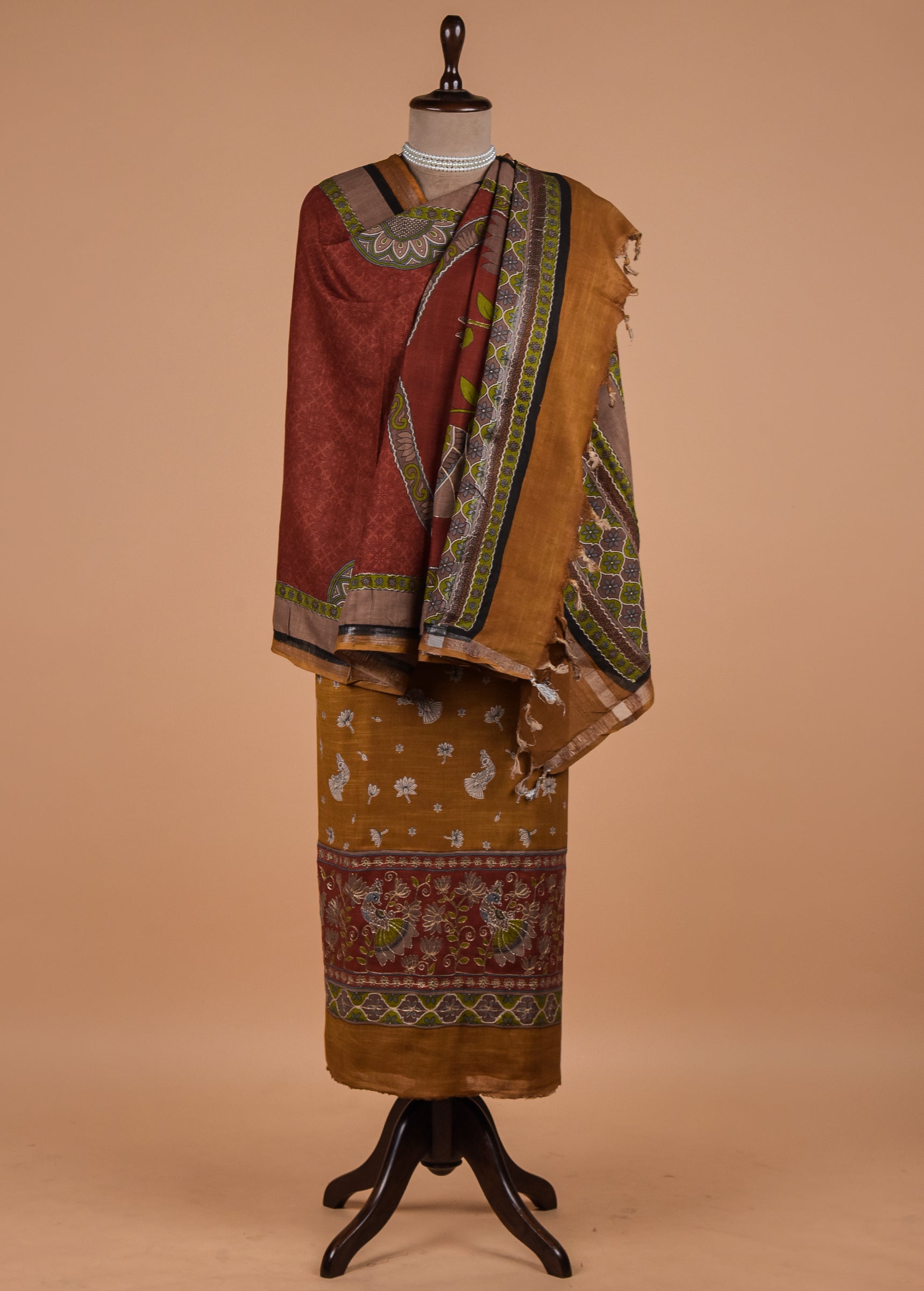 Yellow Cotton Silk Dress Material