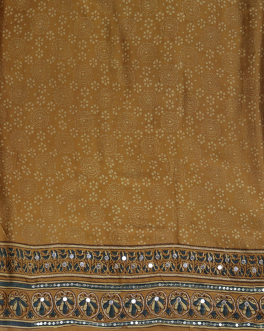 Gold Gajji Silk Embroidered Saree