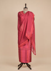 Pink Crepe Silk Dress Material