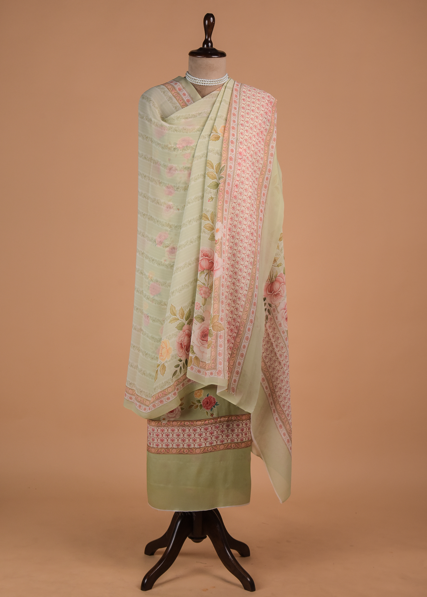 Multicoloured Satin Dress Material