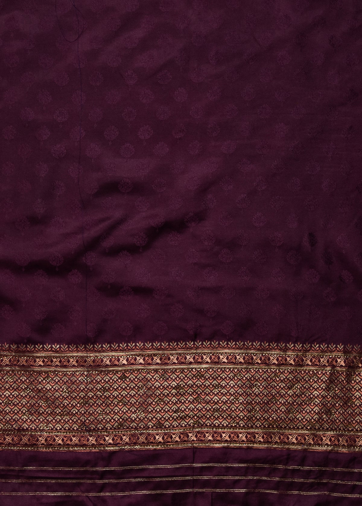 Purple Moroccan Silk Banarasi Saree