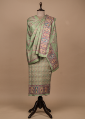 Green Pashmina Dress Material