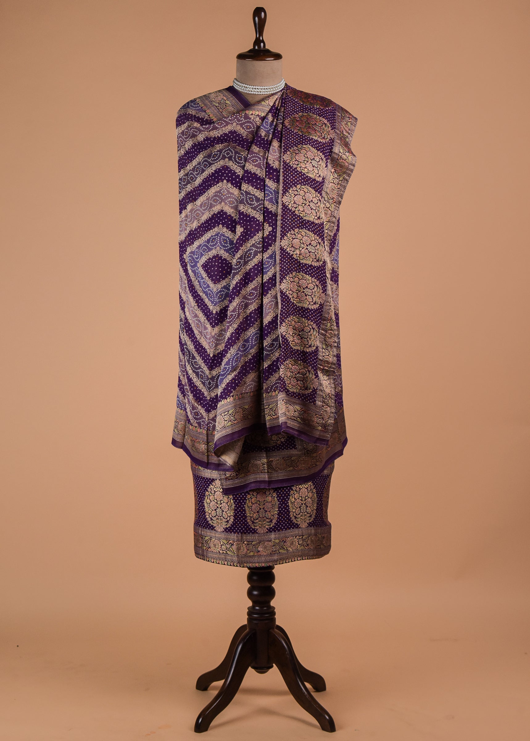 Purple Georgette Dress Material