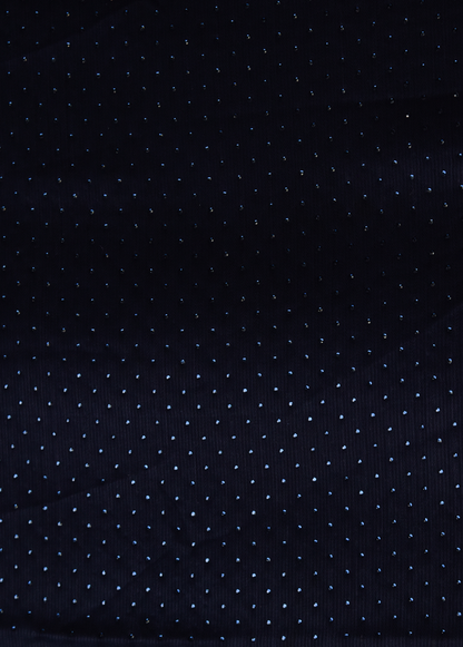 Blue Chinon Crepe Embroidered Saree