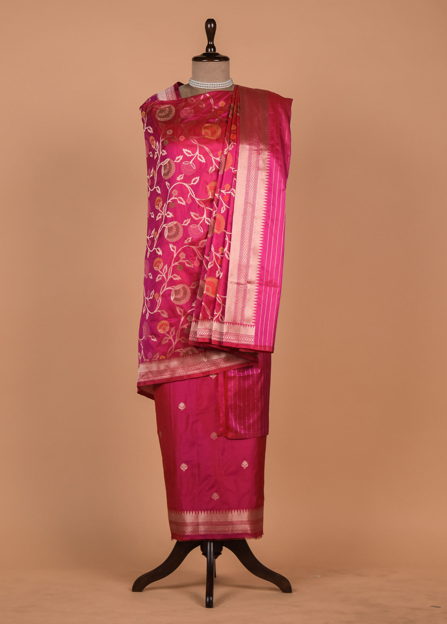 Pink Silk Dress Material