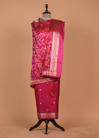 Pink Silk Dress Material