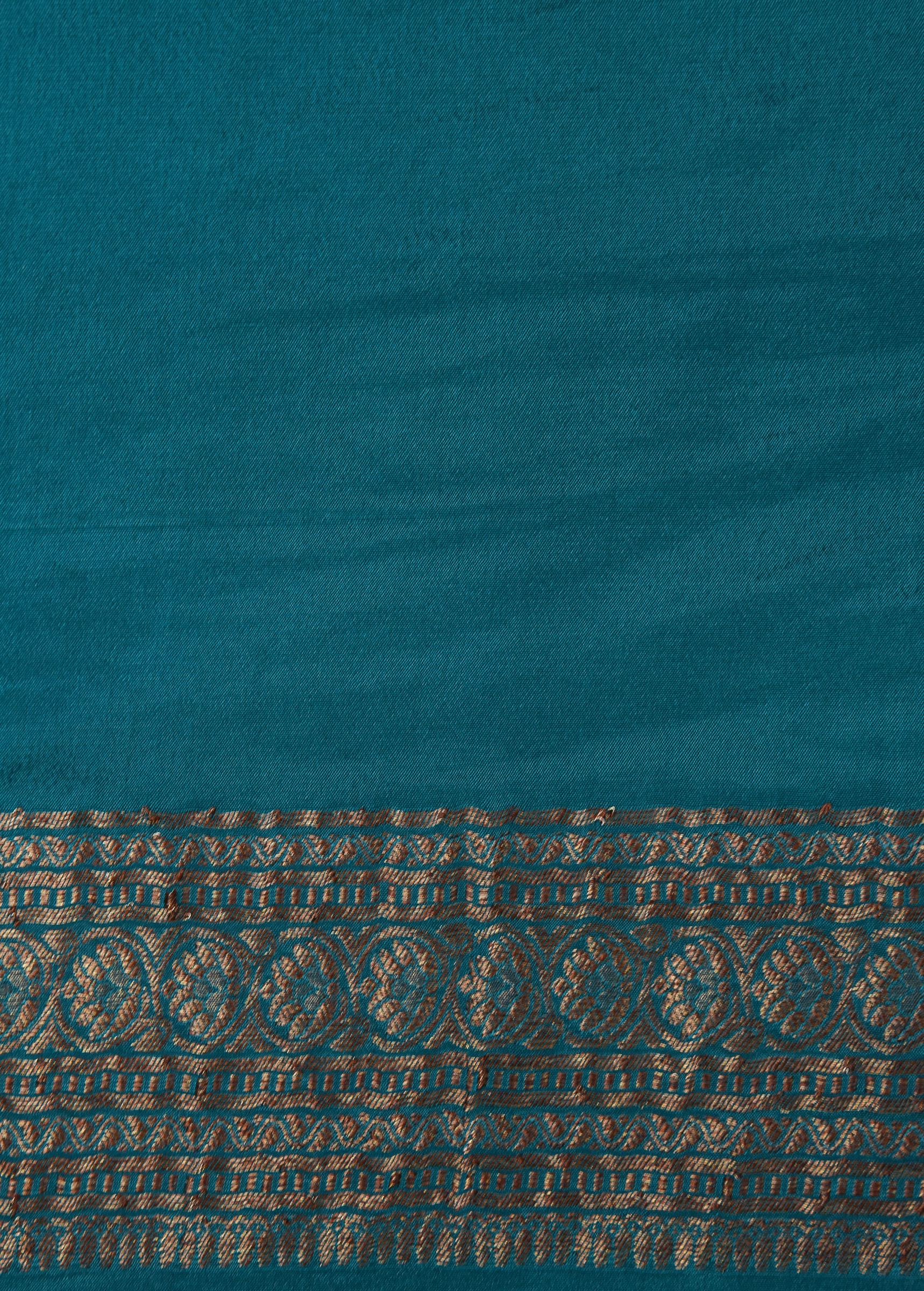 Blue Banarasi Handwoven Crepe Silk Saree - Image 4 | Greenways Delhi