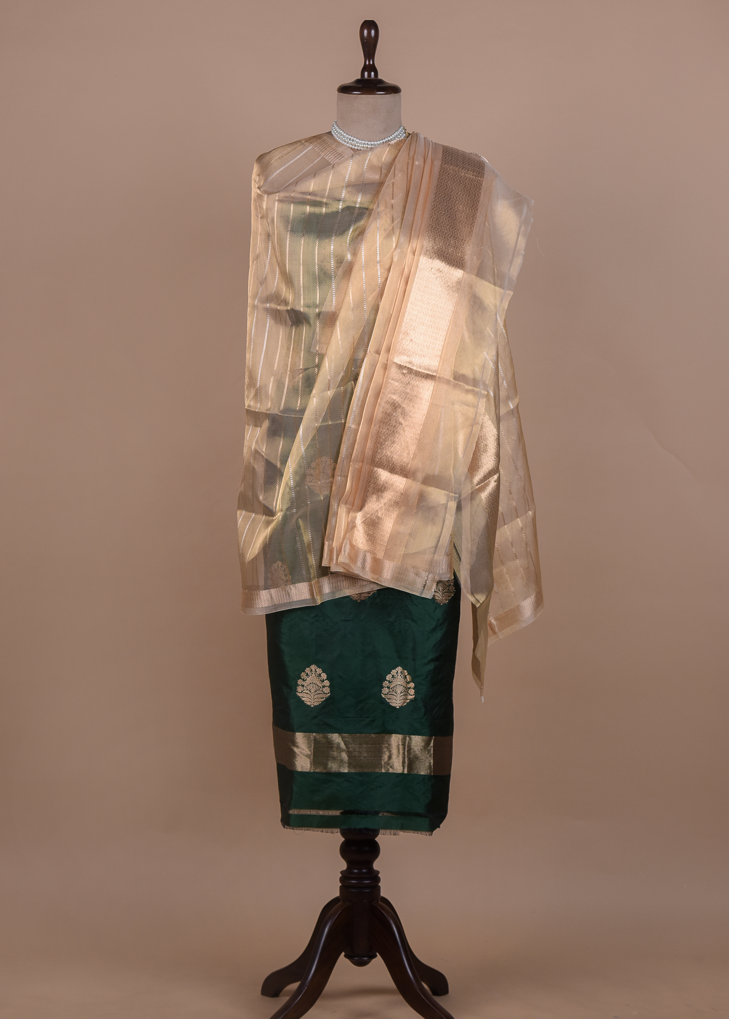 Green Silk Dress Material