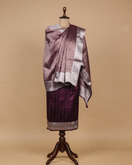 Purple Velvet Dress Material