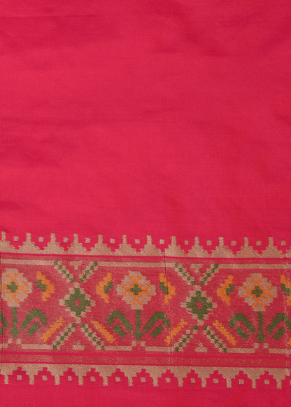 Pink Art Silk Patola Saree