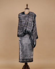 Grey Velvet Dress Material