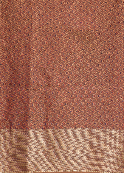Peach Art Silk Kanjeevaram Saree