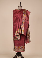 Red Tussar Dress Material