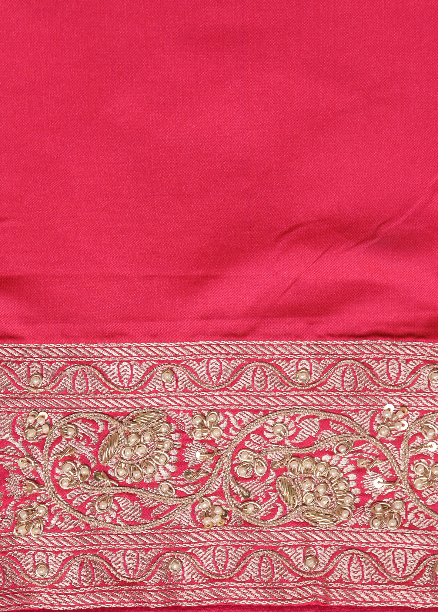 Pink Crepe Silk Banarasi Saree