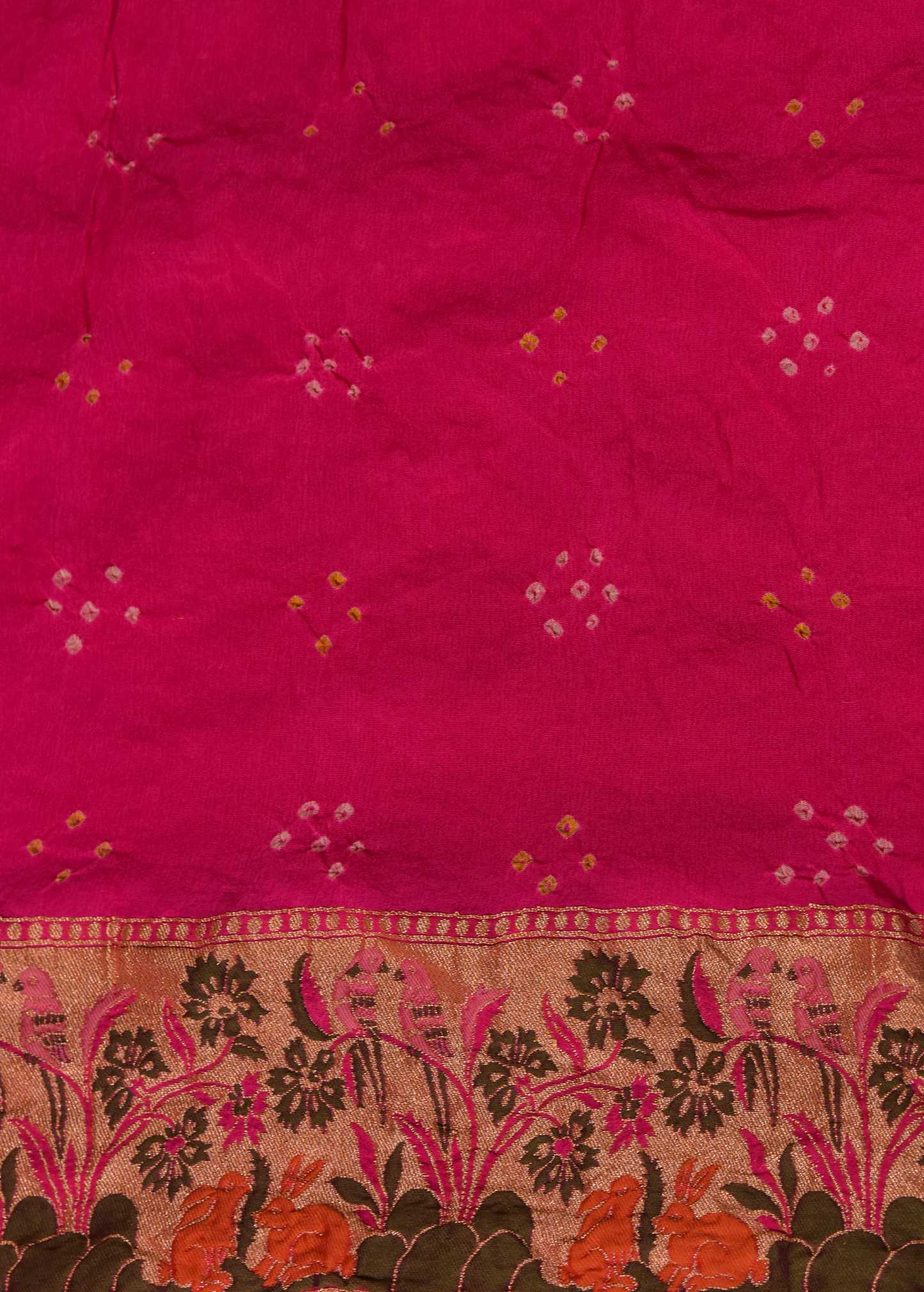 Multicoloured Georgette Bandhani Saree