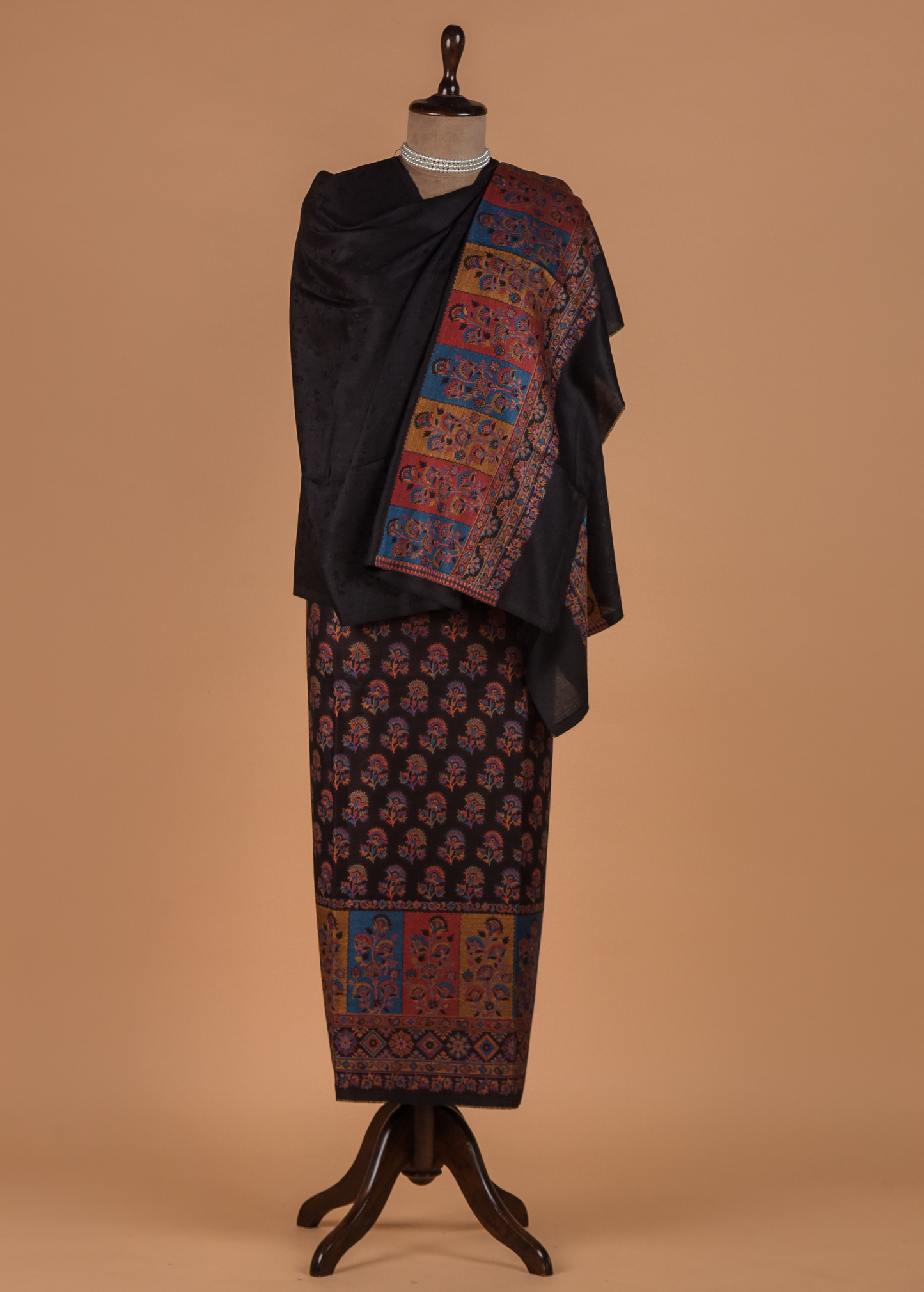 Blue Pashmina Dress Material