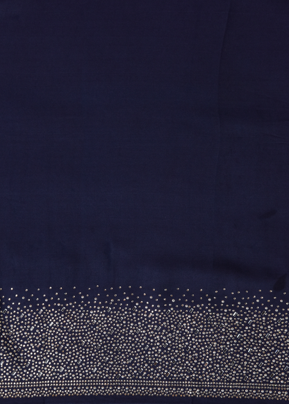 Blue Chantily Lace Embroidered Saree