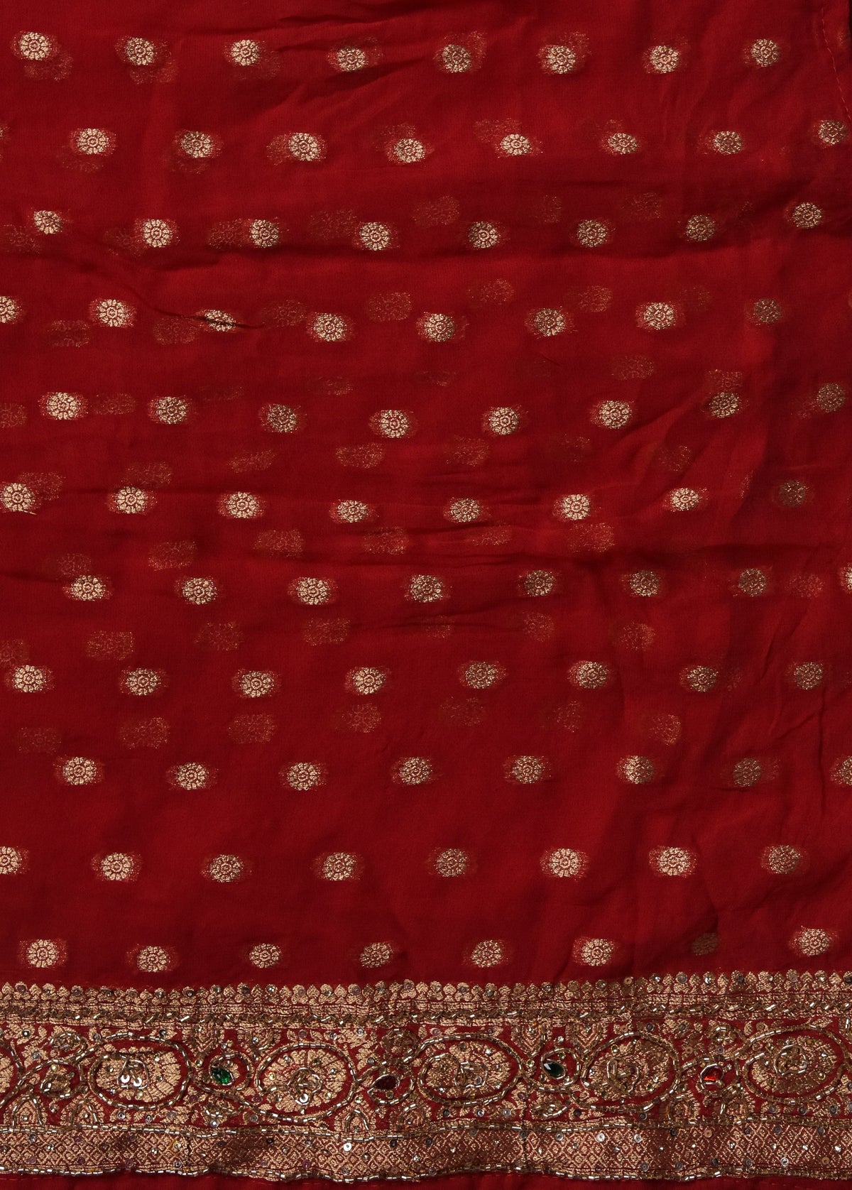 Red Georgette Banarasi Saree