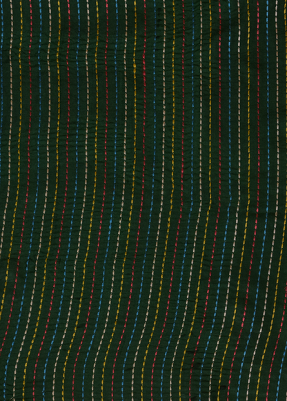 Green Tussar Embroidered Saree