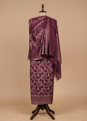 Purple Pashmina Dress Material