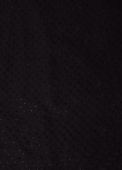 Black Chinon Crepe Embroidered Saree